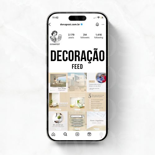 Posts Editáveis para Decoração e Interiores | 35 posts prontos