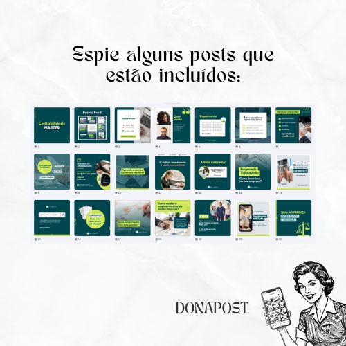 Posts Editáveis para Contabilidade | 35 posts prontos