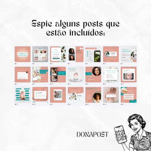 Posts Editáveis para Cosméticos e Perfumaria | 35 posts prontos