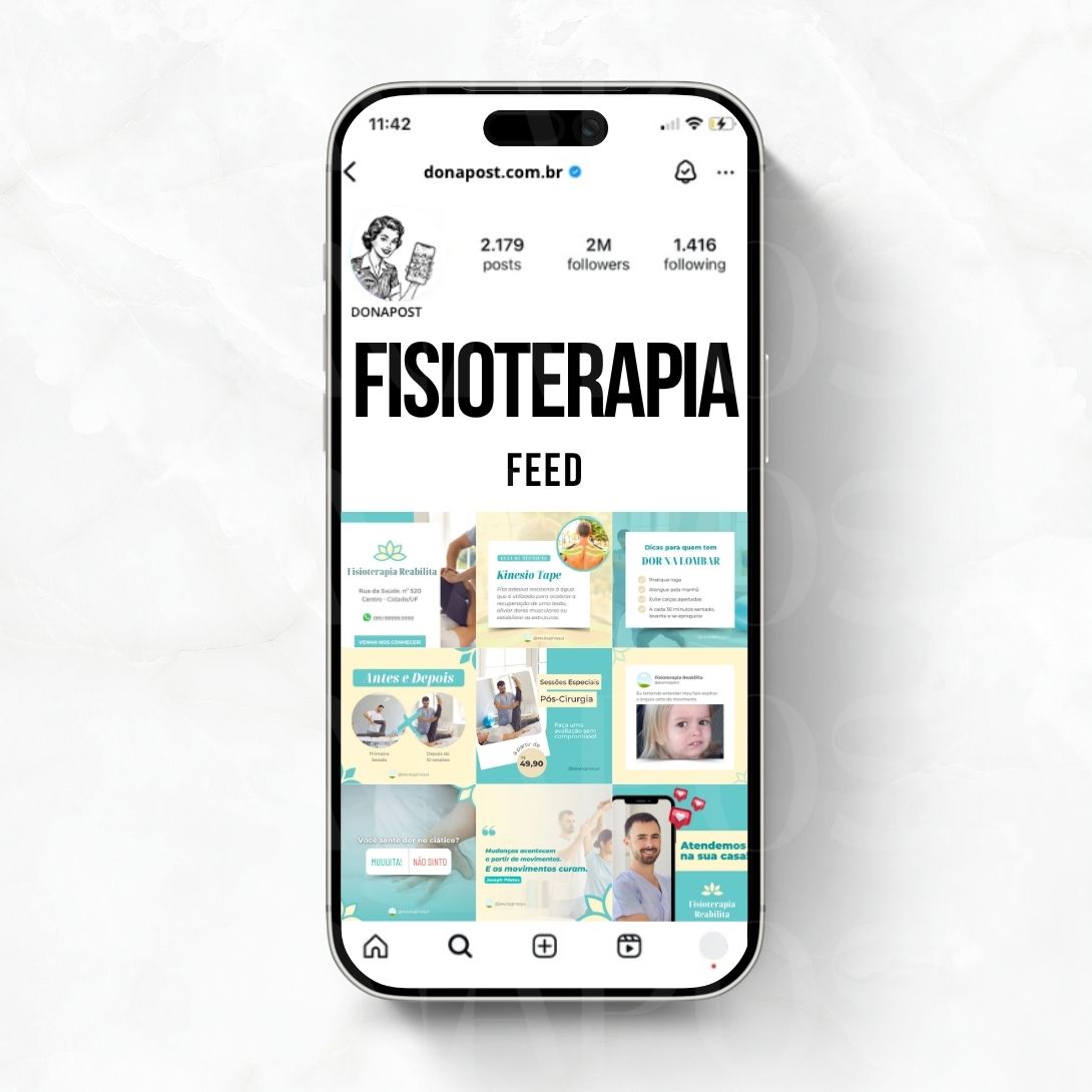 Posts Editáveis para Fisioterapia | 35 posts prontos