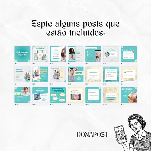 Posts Editáveis para Fisioterapia | 35 posts prontos