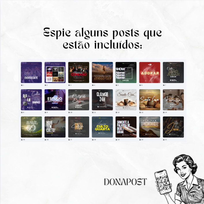 Posts Editáveis para Gospel - Eventos da Fé | 35 posts prontos