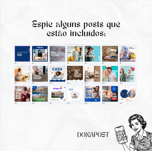 35 Posts Prontos para Imobiliária | Templates Editáveis para Instagram