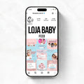 Posts Editáveis para Loja Baby | 35 posts prontos