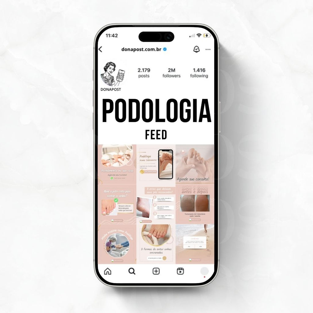 Posts Editáveis para Podologia | 35 posts prontos