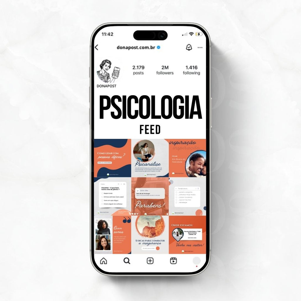 Posts Editáveis para Psicologia | 35 posts prontos