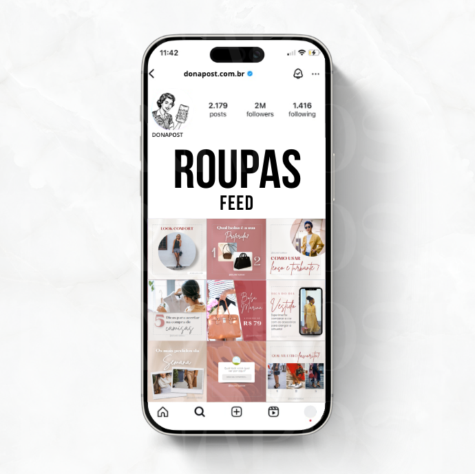 Posts Editáveis para Roupas Femininas | 35 posts prontos