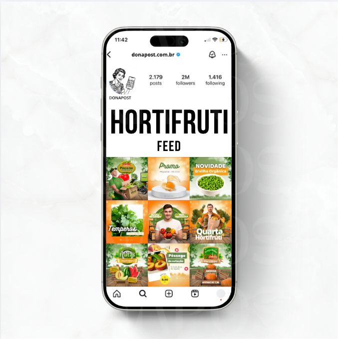 Posts Editáveis para Supermercado - Hortifruti | 35 posts prontos