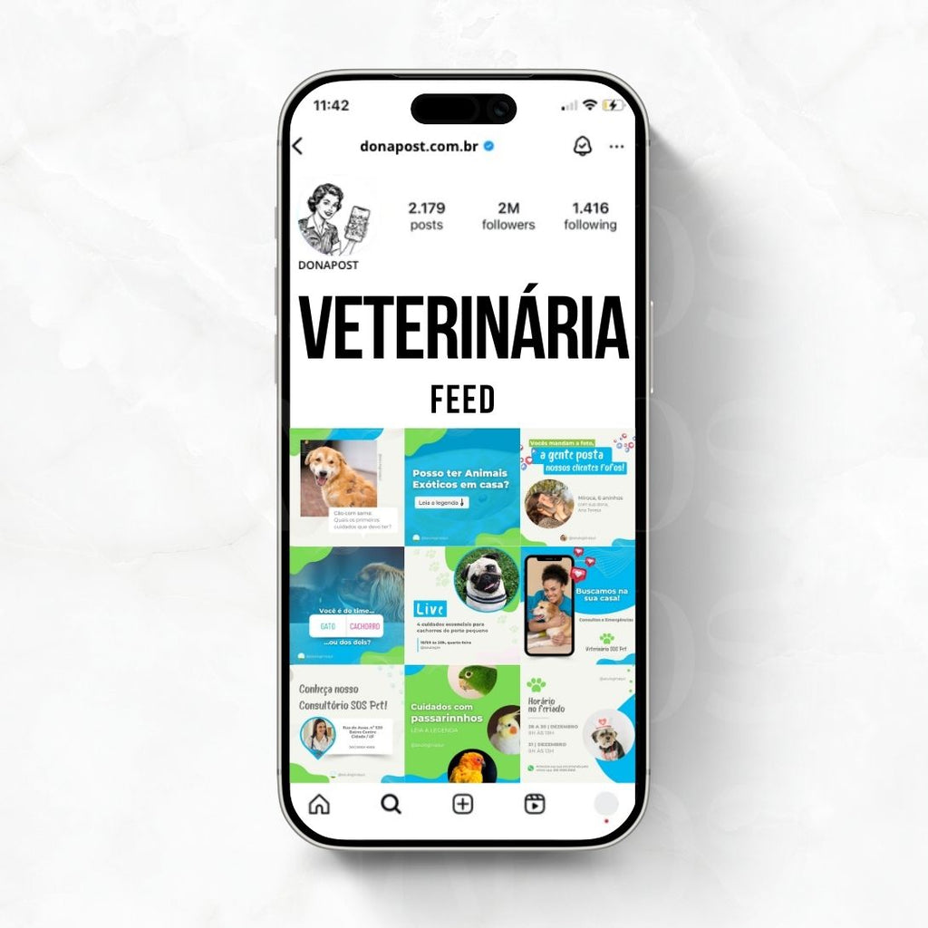 Posts Editáveis para Veterinária | 35 posts prontos