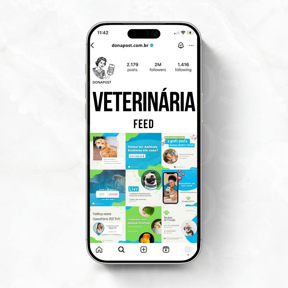 Posts Editáveis para Veterinária | 35 posts prontos