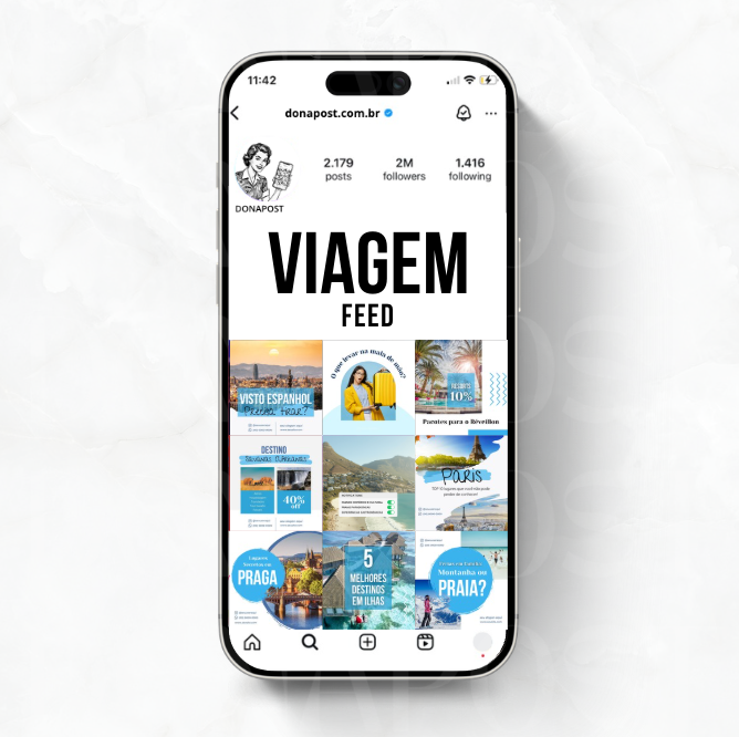 Posts Editáveis para Viagens e Milhas | 35 posts prontos
